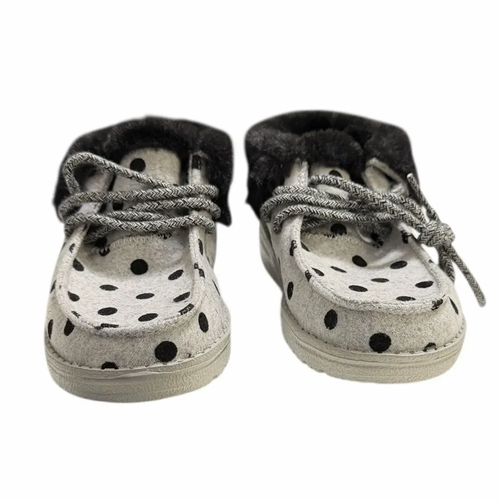 Hey Dude Britt Youth Polka Dot Slip On Booties Size 13